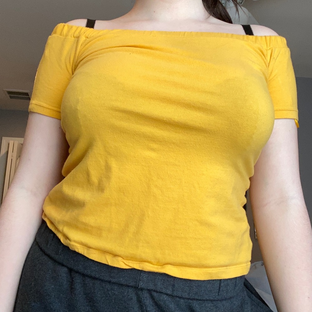 mandee off the shoulder top